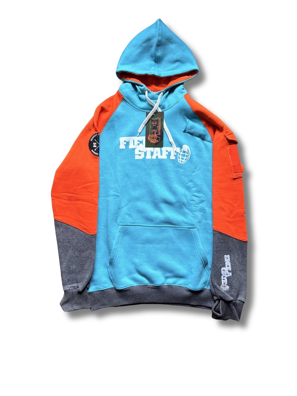 Enola Gaye Field Hoodie Pullover XXL Orange & Blue NWT